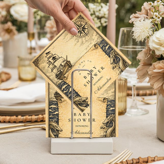 Serviette En Papier Classic Storybook Pirate Baby Shower (Créateur téléchargé)