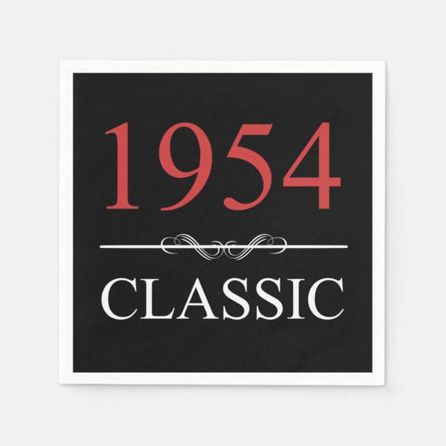 Serviette En Papier Classique 1954 70e anniversaire (Devant)