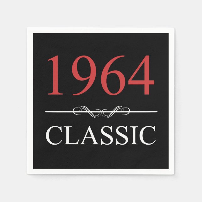 Serviette En Papier Classique 1964 60e anniversaire (Devant)