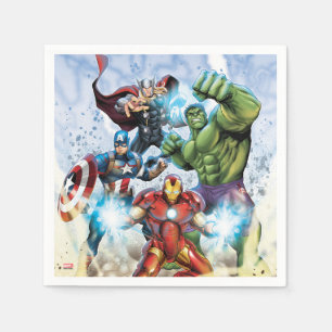 Serviette En Papier Classiques des Avengers Avengers Prêts à Attaque