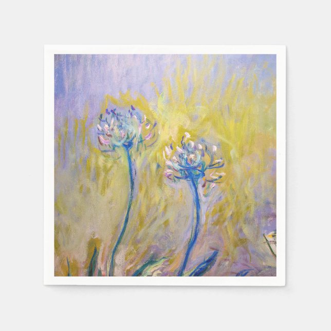 Serviette En Papier Claude Monet - Agapanthus (Devant)
