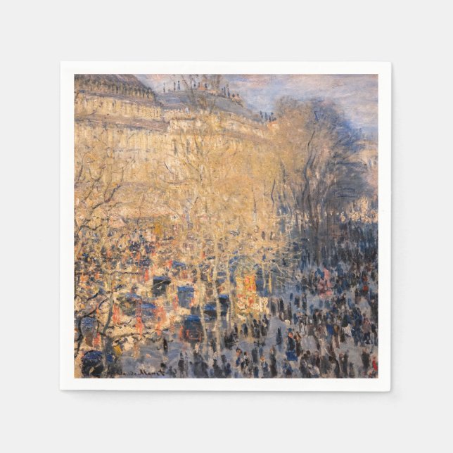 Serviette En Papier Claude Monet - Boulevard des Capucines à Paris (Devant)