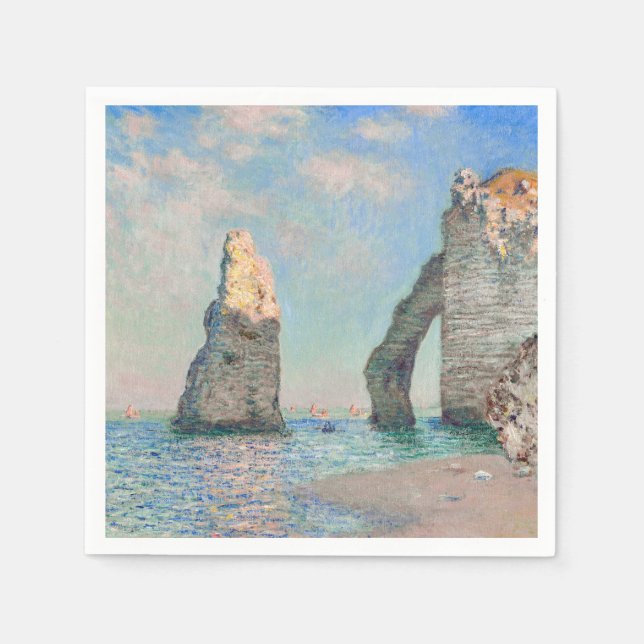 Serviette En Papier Claude Monet - Falaises à Etretat (Devant)