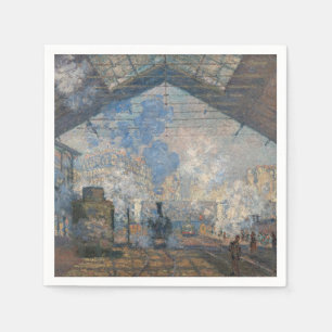 Serviette En Papier Claude Monet - Gare Saint-Lazare Vue extérieure