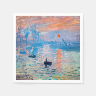 Serviette En Papier Claude Monet - Impression, lever de soleil