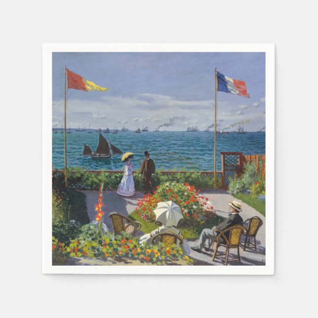 Serviette En Papier Claude Monet - Jardin de Sainte-Adresse (Devant)