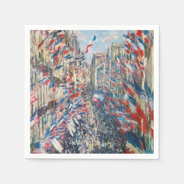 Serviette En Papier Claude Monet - La Rue Montorgueil - Paris (Devant)