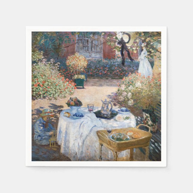 Serviette En Papier Claude Monet - Le déjeuner, panneau décoratif (Devant)