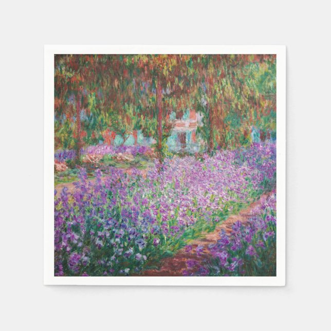 Serviette En Papier Claude Monet - Le jardin de l'artiste à Giverny (Devant)