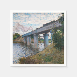 Serviette En Papier Claude Monet - Le pont ferroviaire à Argenteuil