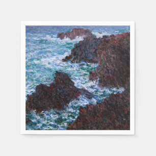 Serviette En Papier Claude Monet - Les Rochers à Belle-Ile, Côte sauva