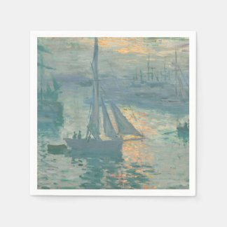 Serviette En Papier Claude Monet - Lever de soleil
