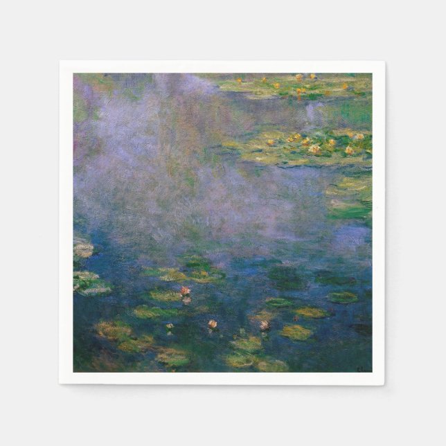 Serviette En Papier Claude Monet - Lys d'eau (Devant)