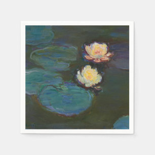 Serviette En Papier Claude Monet Nymphéas Art Impressionniste à l'Huil