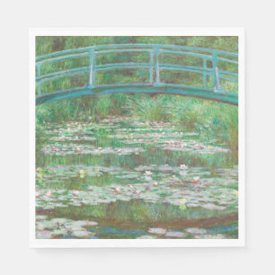 Serviette En Papier Claude Monet pont de football japonais. Impression