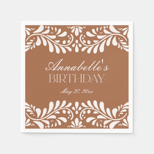 Serviette En Papier Clay Talavera Carrelage Espagne Fiesta Anniversair (Devant)