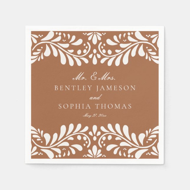 Serviette En Papier Clay Talavera Carrelage espagnol Style Fiesta Mari (Devant)