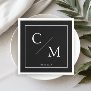 Serviette En Papier Clé, élégante, serviette monogramme