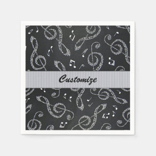 Serviette En Papier Clefs en Arbre Noir Stylo Personnaliser Napkins
