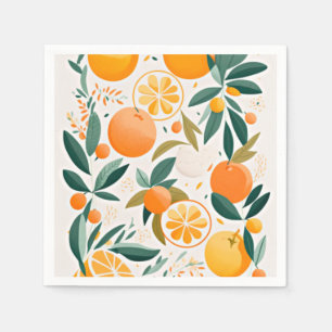 Serviette En Papier Clementine mandarine