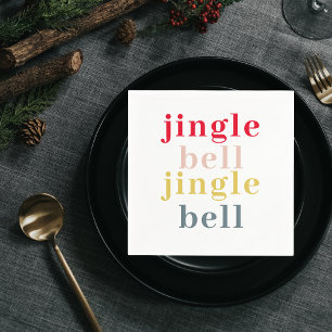 Serviette En Papier Cloche de jingle colorée moderne