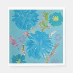 Serviette En Papier Cloches bleues florissantes serviettes à la florai