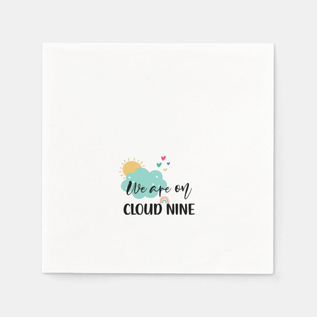 Serviette En Papier Cloud Nine Baby Shower  (Devant)