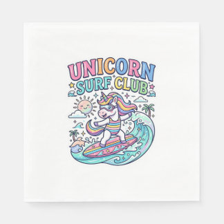 Serviette En Papier Club de surf Licorne