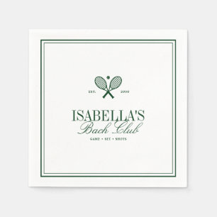 Serviette En Papier Club de Tennis Vintage Country Club Enterrement de