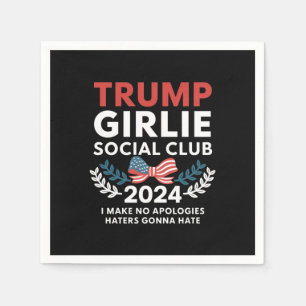Serviette En Papier Club Social Coquette Trump Fille Ruban Élection