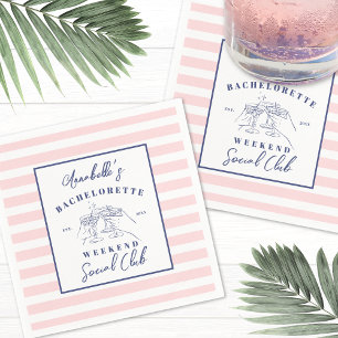 Serviette En Papier Club Social Enterrement de Vie de Jeune Fille Prép