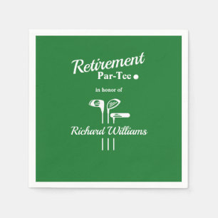 Serviette En Papier Clubs de golf de retraite à thème Par Tee