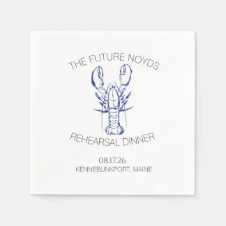 Serviette En Papier Coastal Lobster Wedding Rehearsal Dinner Sticker