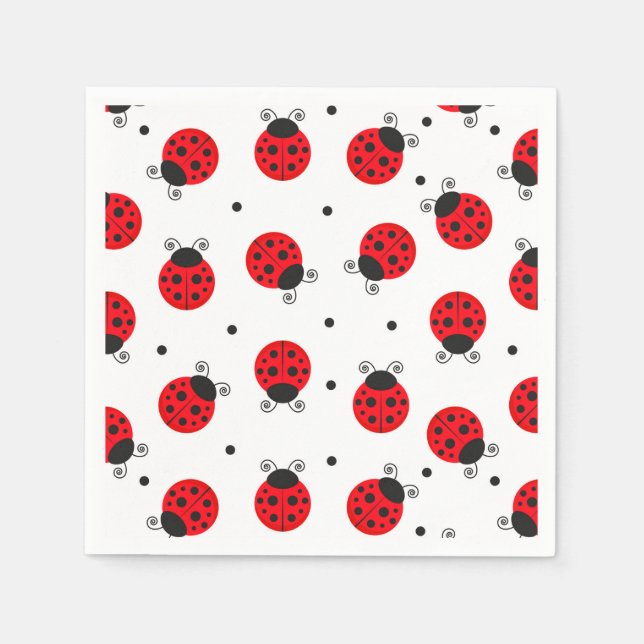 Serviette En Papier Coccinelle  (Devant)