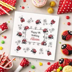 Serviette En Papier Coccinelles Capricieuses Anniversaire