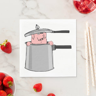 Serviette En Papier Cochon Dans Un Pot
