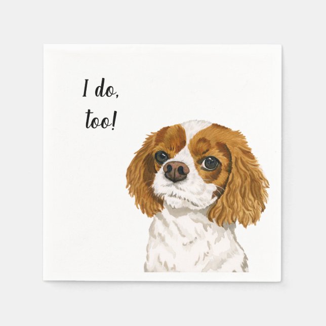 Serviette En Papier Cocker Spaniel Chien Personnalisé Cocktail Napkin (Devant)