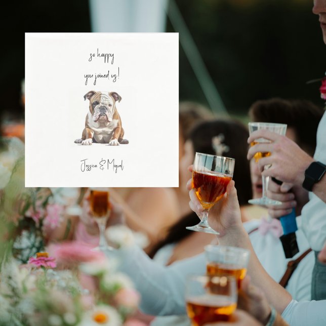 Serviette En Papier Cocktail amusant Mariage pour animaux domestiques (Créateur téléchargé)