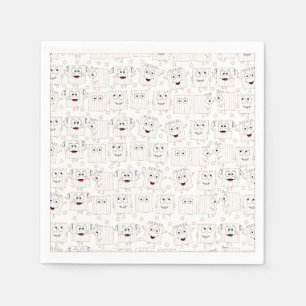 Serviette En Papier Cocktail blanc Pâques serviettes Matzah Motif