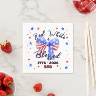 Serviette En Papier Cocktail Christianisme Patriotique Amérique 250