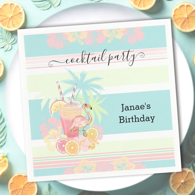 Serviette En Papier Cocktail Citrus Summer Pool Party Beach Tropical (Cocktail Citrus Summer Pool Party Beach Tropical Napkins)