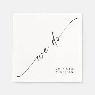 Serviette En Papier Cocktail classique Mariage élégant Napkin