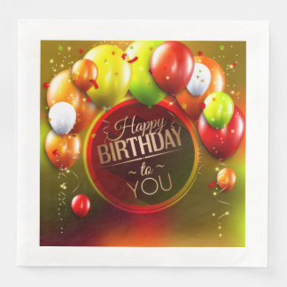 Serviette En Papier Cocktail d'anniversaire serviettes