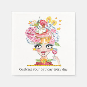 Serviette En Papier Cocktail de Babe Cupcake pour bébé