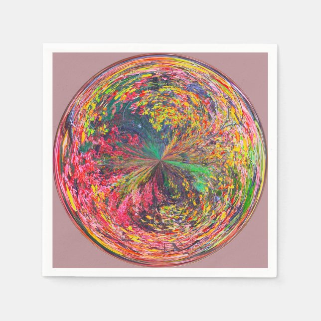 Serviette En Papier Cocktail de bal de vacances coloré Napkin (Devant)