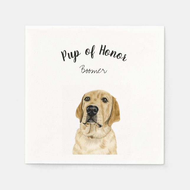 Serviette En Papier Cocktail de chien serviettes (Devant)