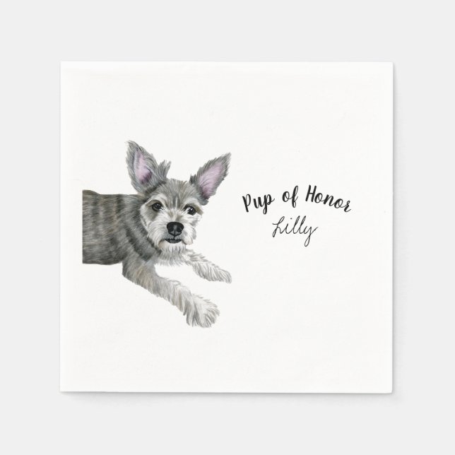 Serviette En Papier Cocktail de chien serviettes (Devant)