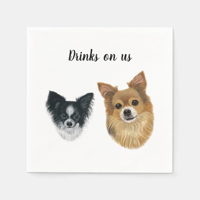Serviette En Papier Cocktail de chien serviettes (Devant)