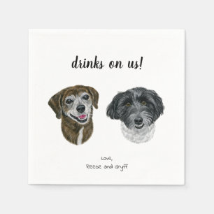 Serviette En Papier Cocktail de chien serviettes
