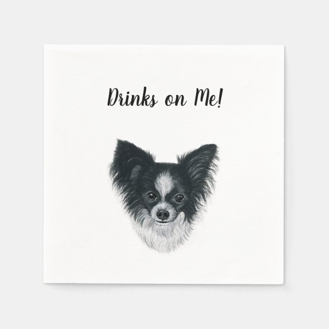 Serviette En Papier Cocktail de chien serviettes (Devant)